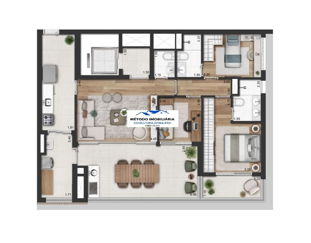 Apartamento, 3 quartos, 112 m² - Foto 6