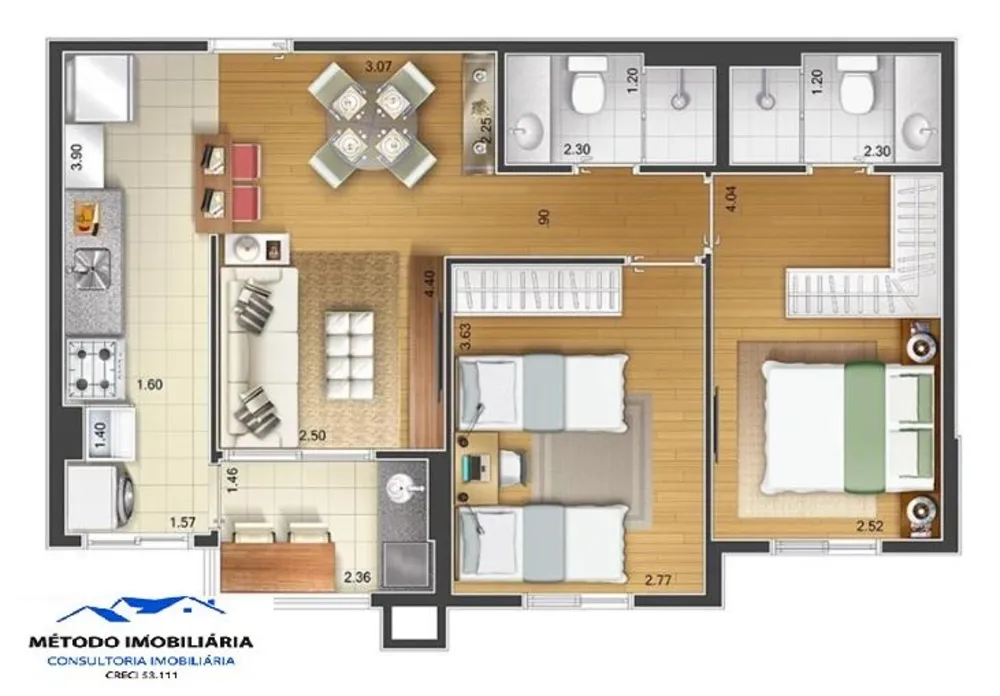 Apartamento, 3 quartos, 70 m² - Foto 8