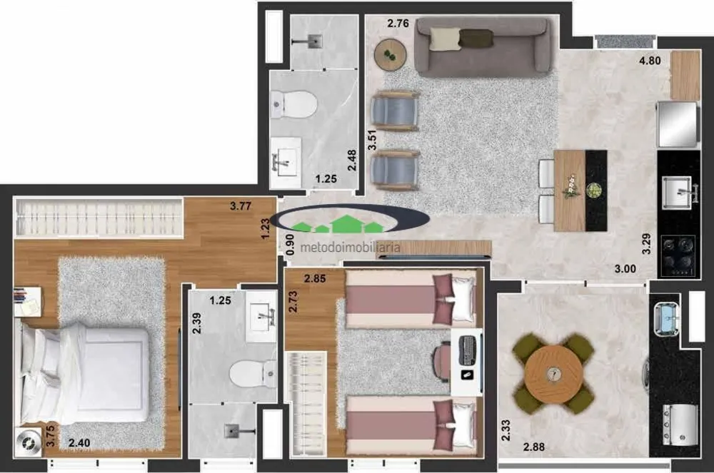 Apartamento, 2 quartos, 54 m² - Foto 12