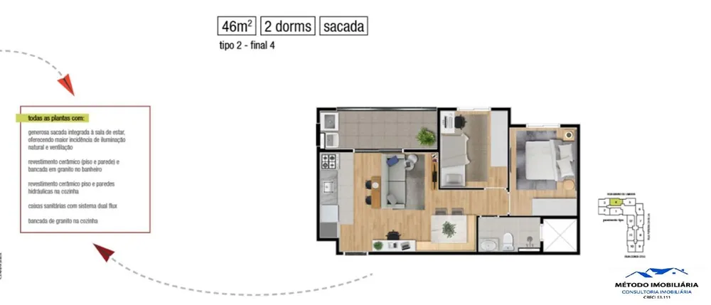 Apartamento, 2 quartos, 47 m² - Foto 10