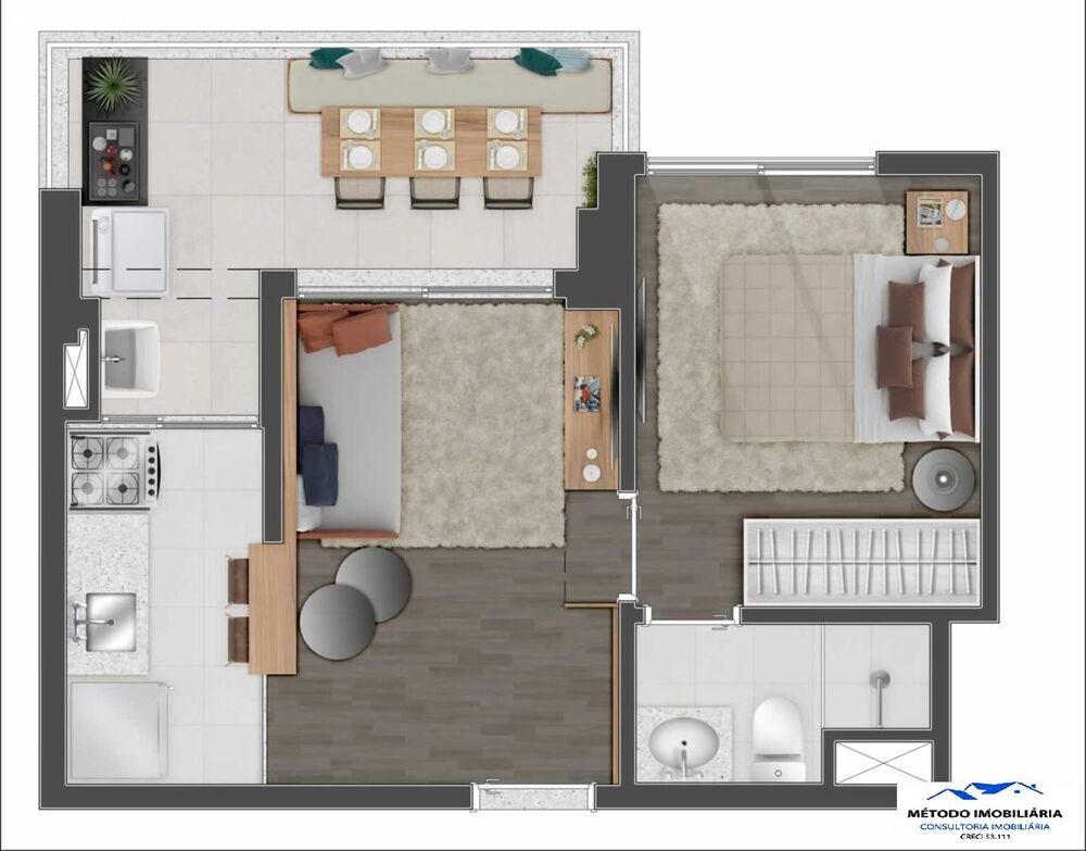 Apartamento, 1 quarto, 40 m² - Foto 2