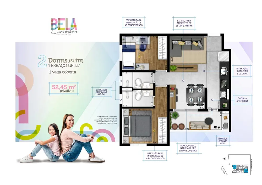 Apartamento, 2 quartos, 52 m² - Foto 11