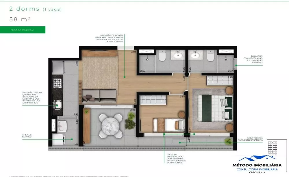 Apartamento, 2 quartos, 58 m² - Foto 13