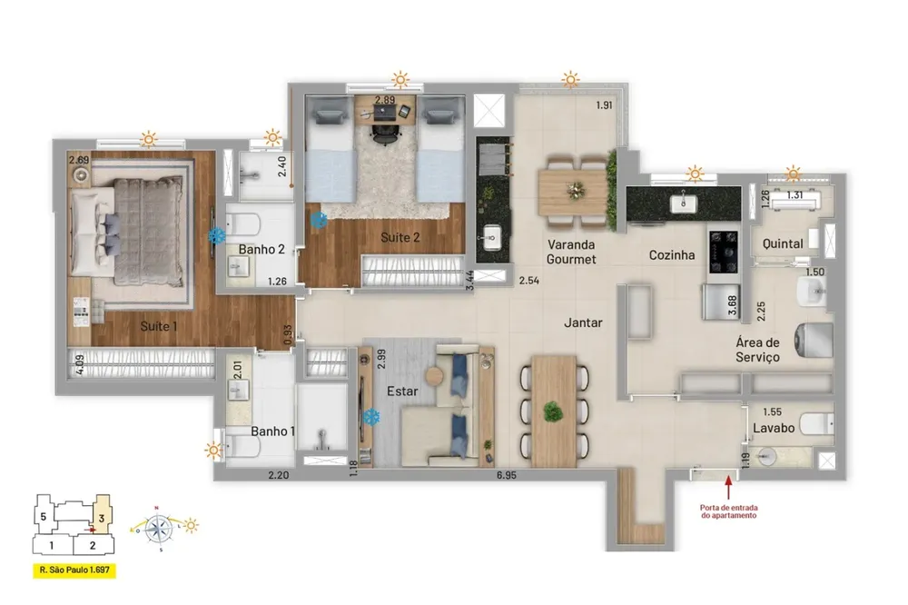 Apartamento, 2 quartos, 86 m² - Foto 6