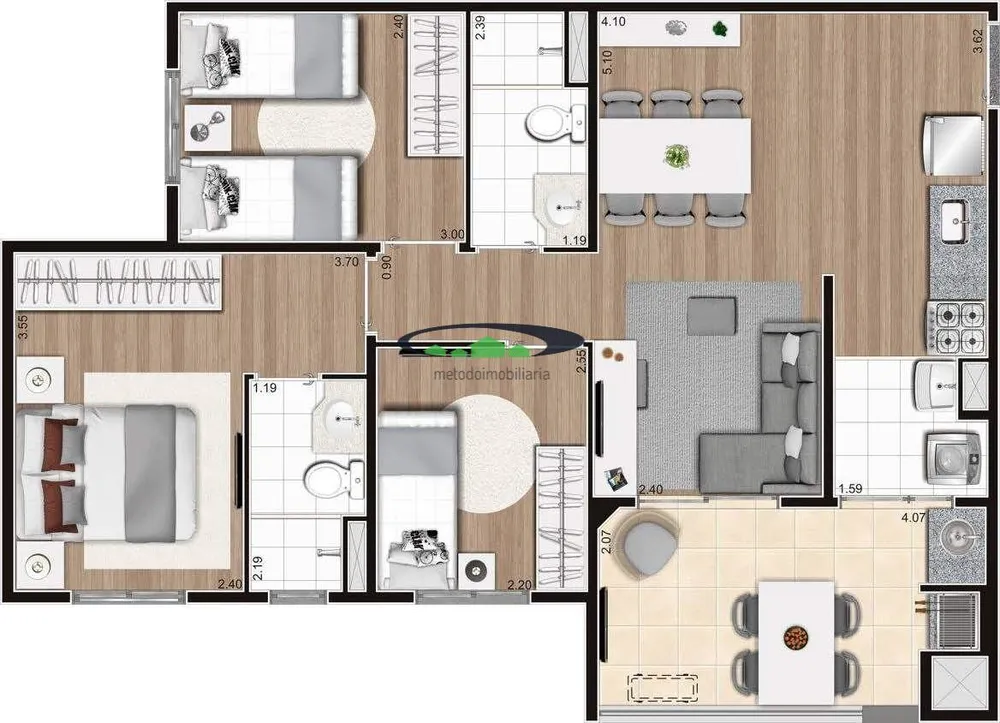 Apartamento, 3 quartos, 67 m² - Foto 12
