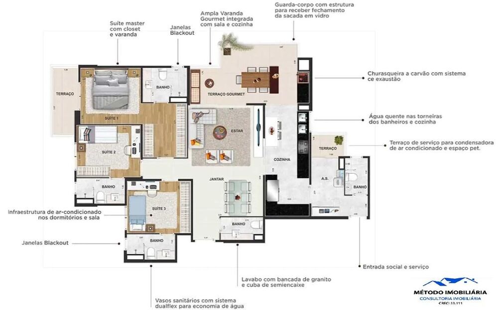 Apartamento, 3 quartos, 125 m² - Foto 6