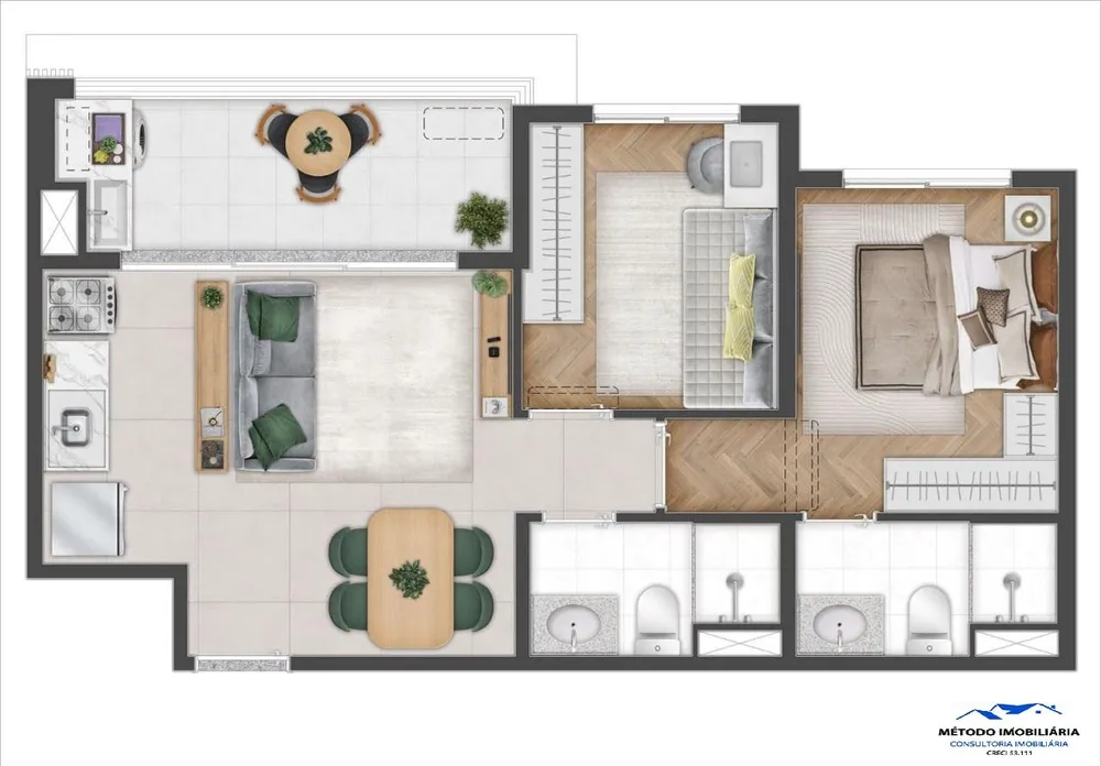 Apartamento, 2 quartos, 47 m² - Foto 9