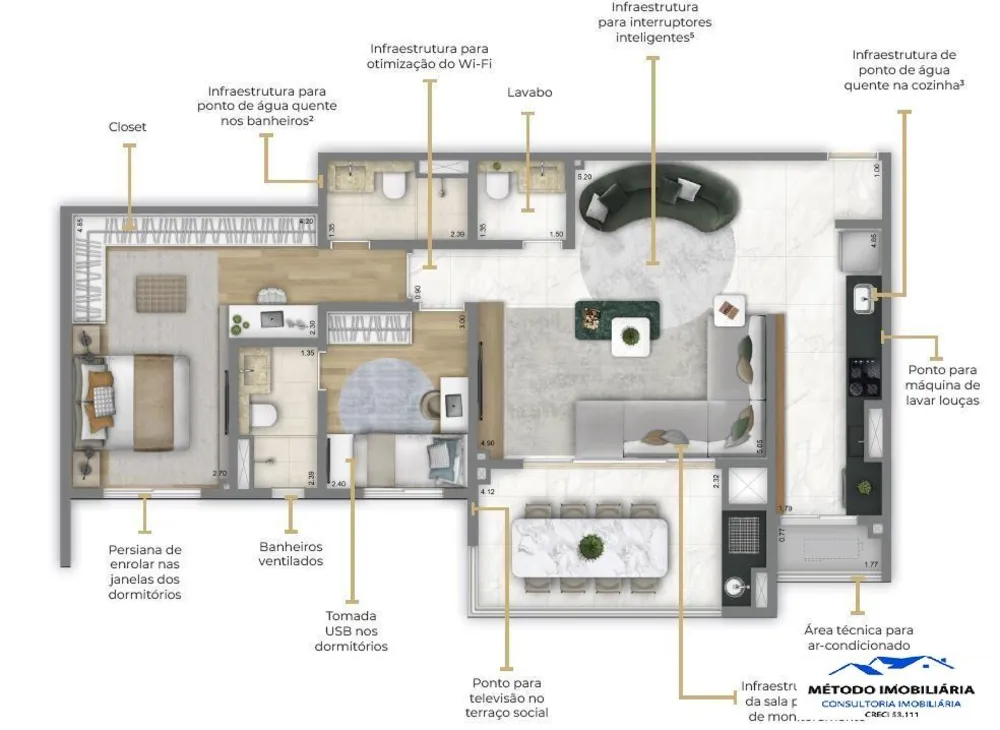 Apartamento, 2 quartos, 74 m² - Foto 1