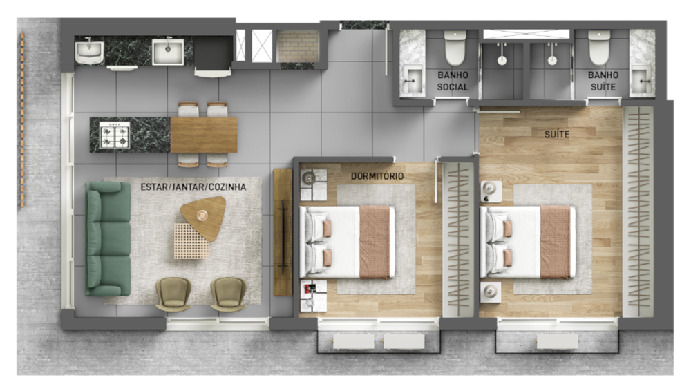 Apartamento, 2 quartos, 77 m² - Foto 15