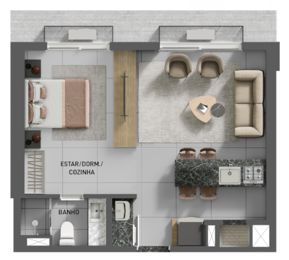 Apartamento, 1 quarto, 44 m² - Foto 9