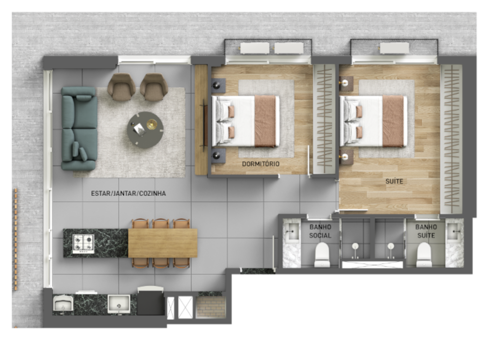 Apartamento, 1 quarto, 80 m² - Foto 16