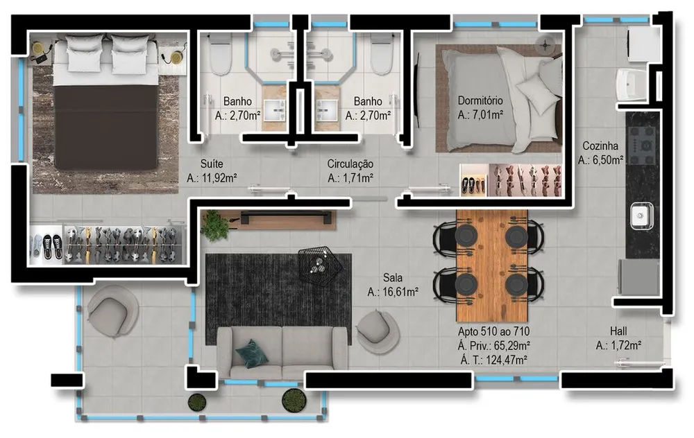 Apartamento, 2 quartos, 65 m² - Foto 18