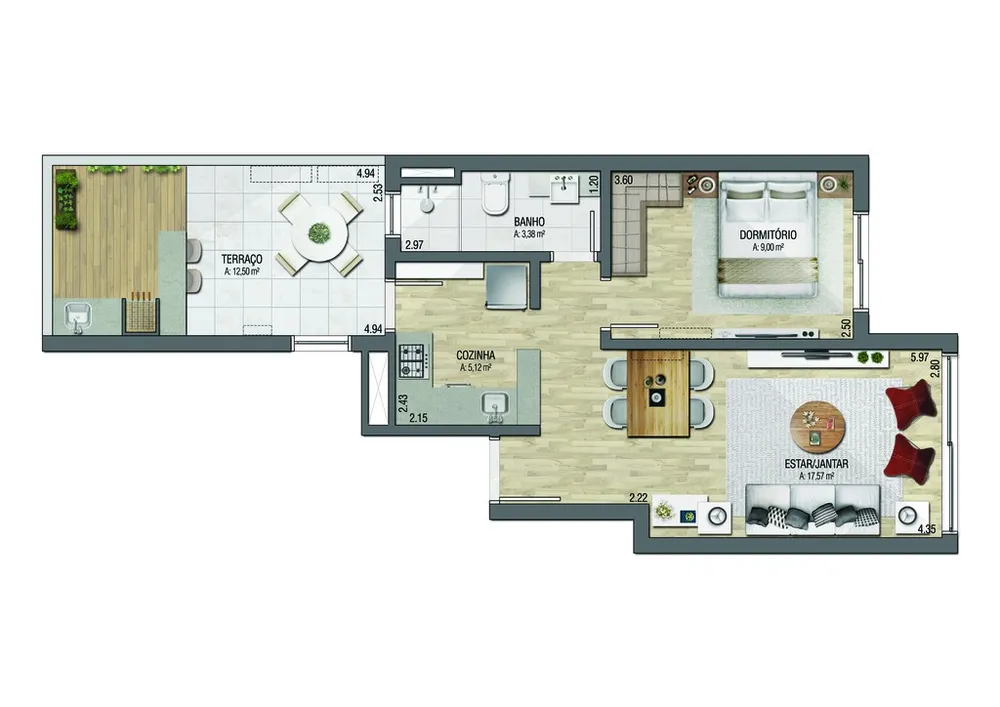 Apartamento, 1 quarto, 34 m² - Foto 11