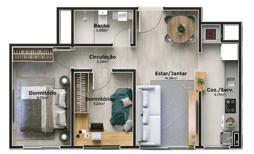 Apartamento, 2 quartos, 47 m² - Foto 26