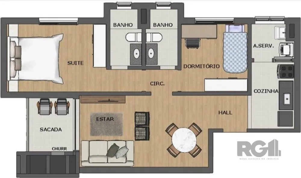 Apartamento, 2 quartos, 66 m² - Foto 5