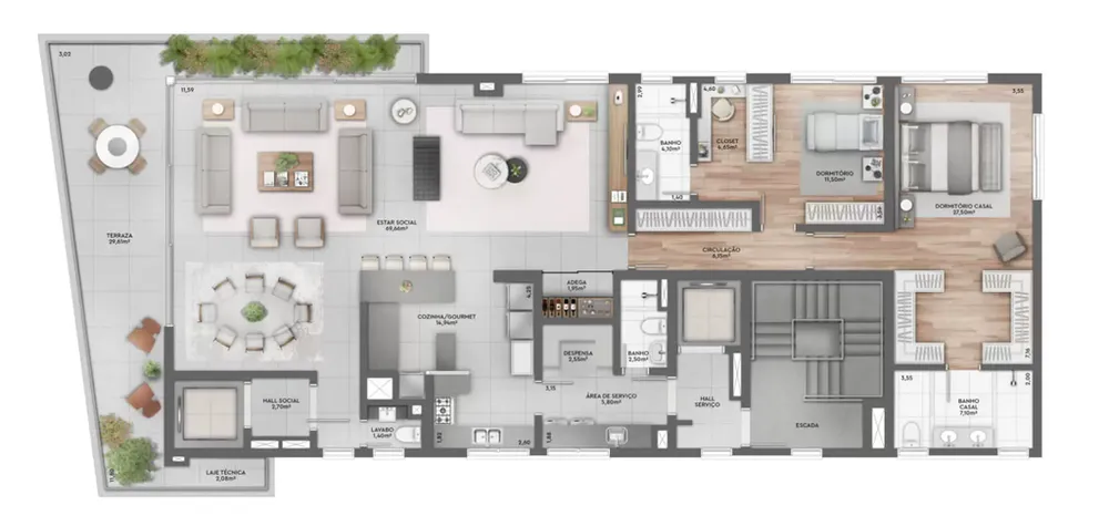 Apartamento, 3 quartos, 221 m² - Foto 10