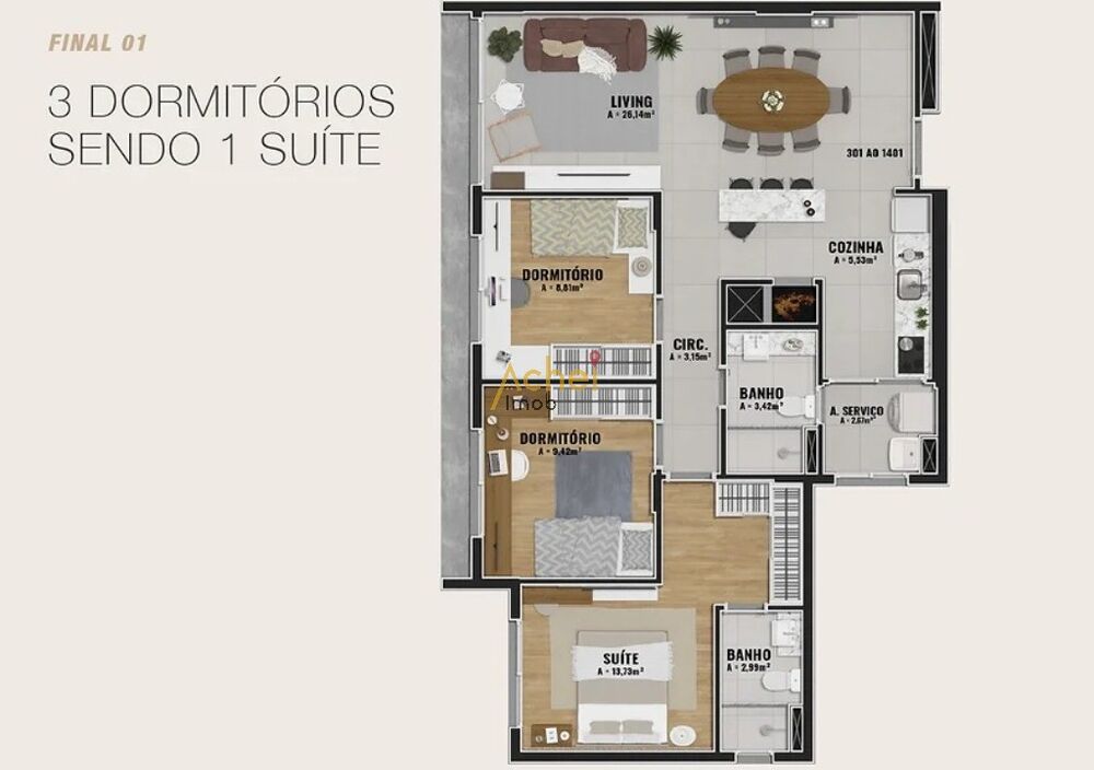 Apartamento, 3 quartos, 90 m² - Foto 4