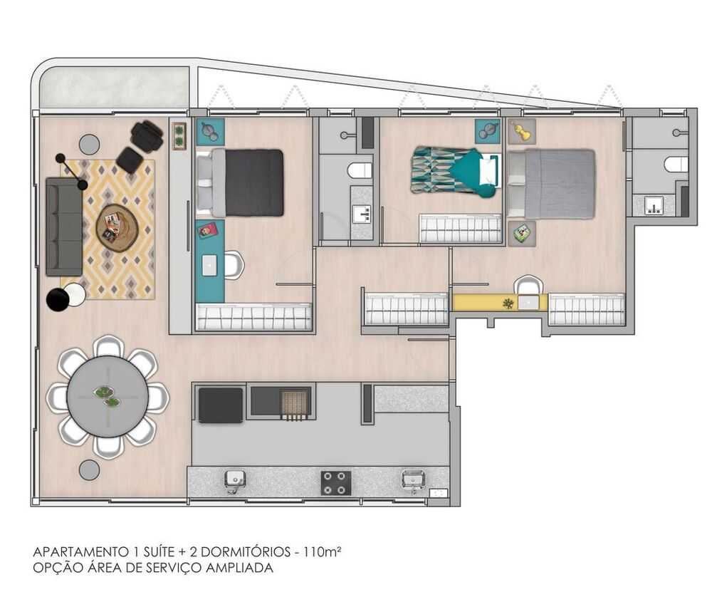 Apartamento, 3 quartos, 110 m² - Foto 4