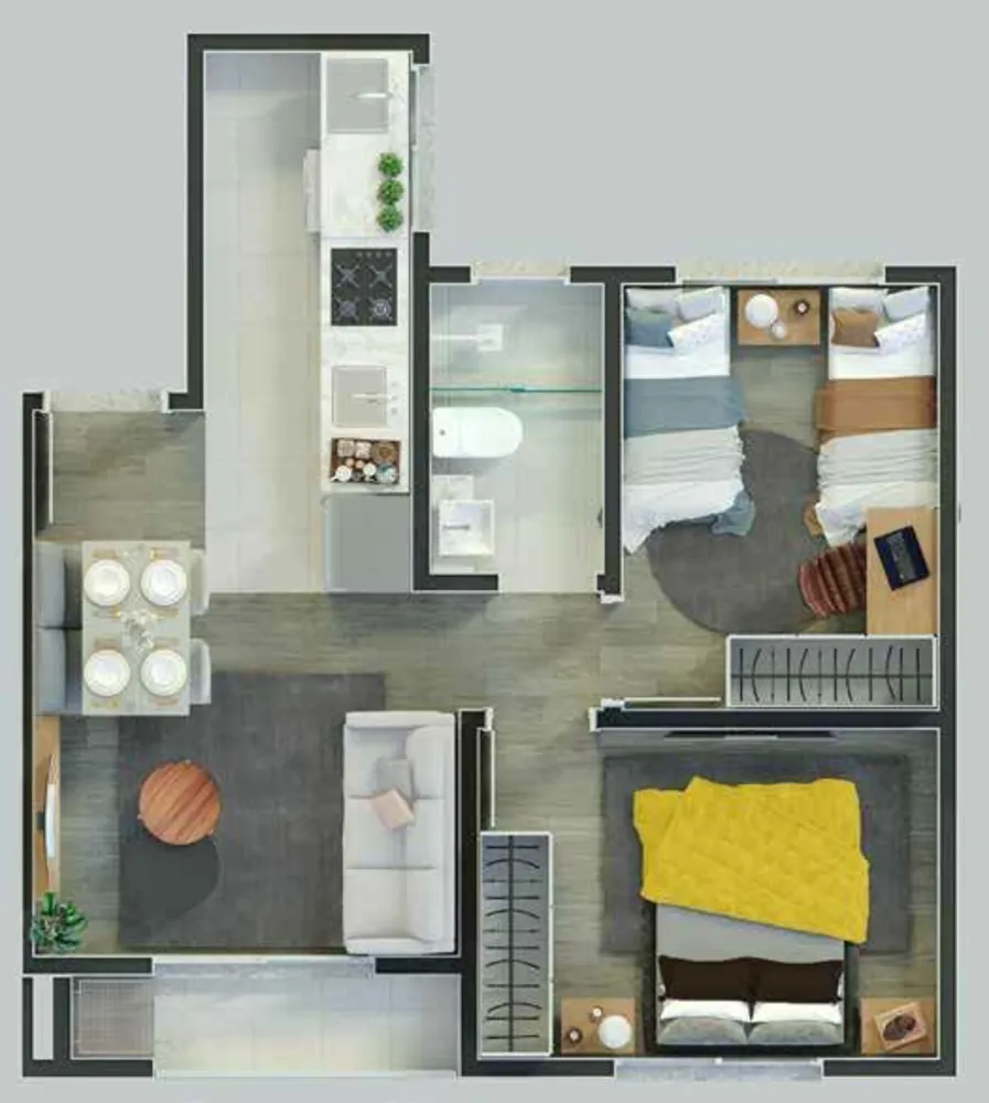 Apartamento, 2 quartos, 40 m² - Foto 6