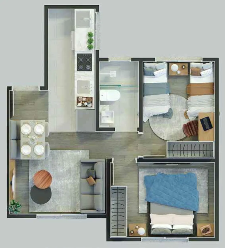 Apartamento, 2 quartos, 40 m² - Foto 5