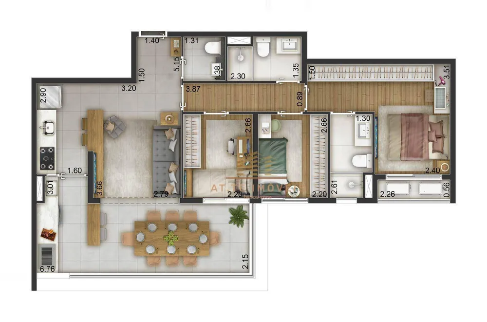 Apartamento, 3 quartos, 86 m² - Foto 5