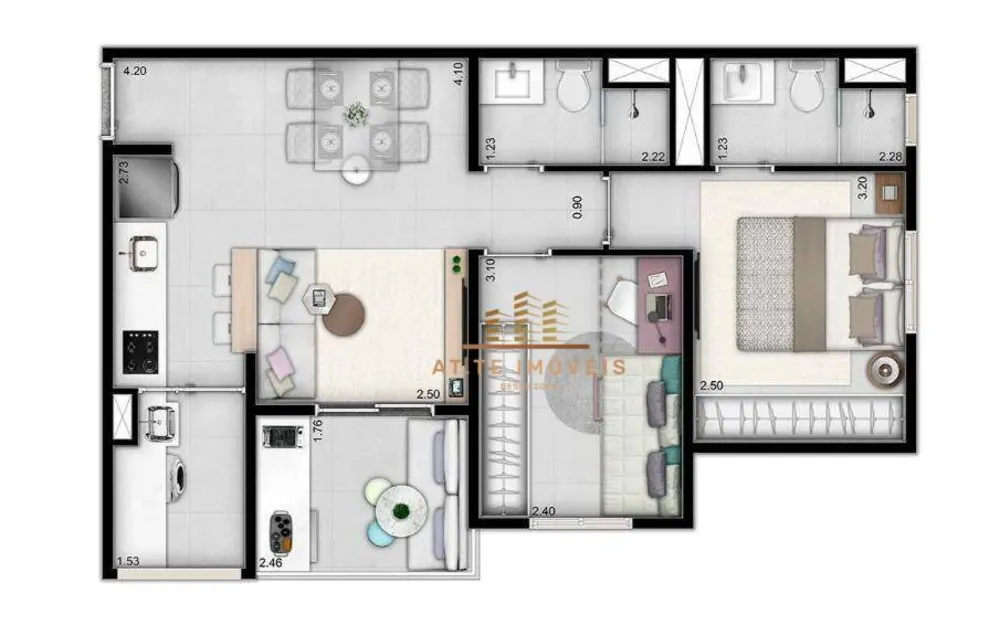 Apartamento, 2 quartos, 54 m² - Foto 10
