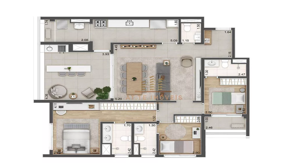 Apartamento, 3 quartos, 125 m² - Foto 5