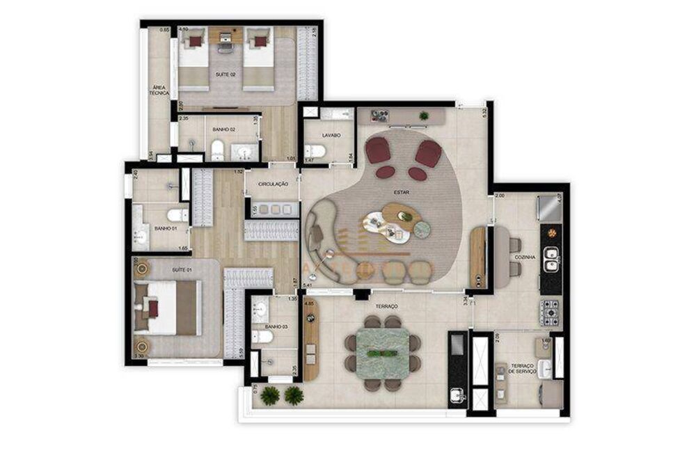 Apartamento, 3 quartos, 120 m² - Foto 3