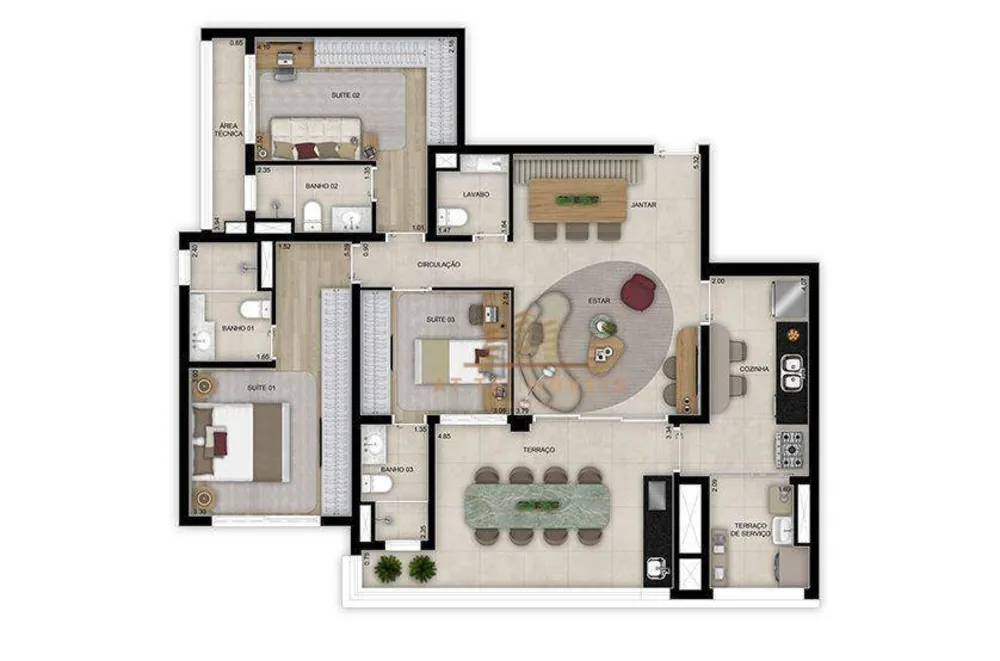Apartamento, 3 quartos, 120 m² - Foto 6