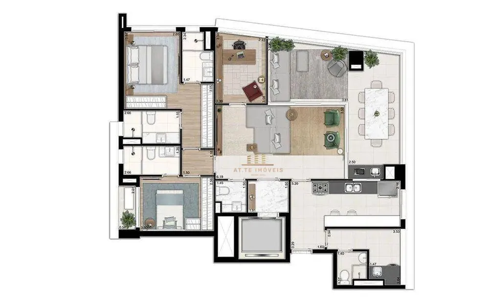 Apartamento, 2 quartos, 142 m² - Foto 6