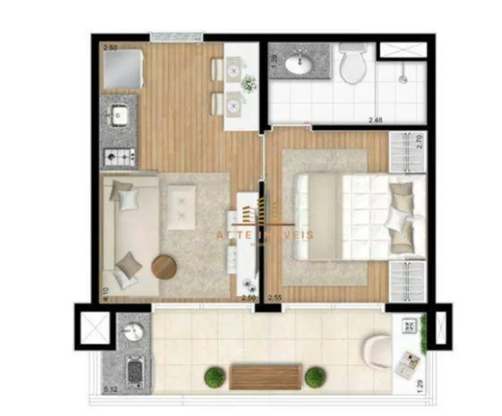 Apartamento, 1 quarto, 33 m² - Foto 6