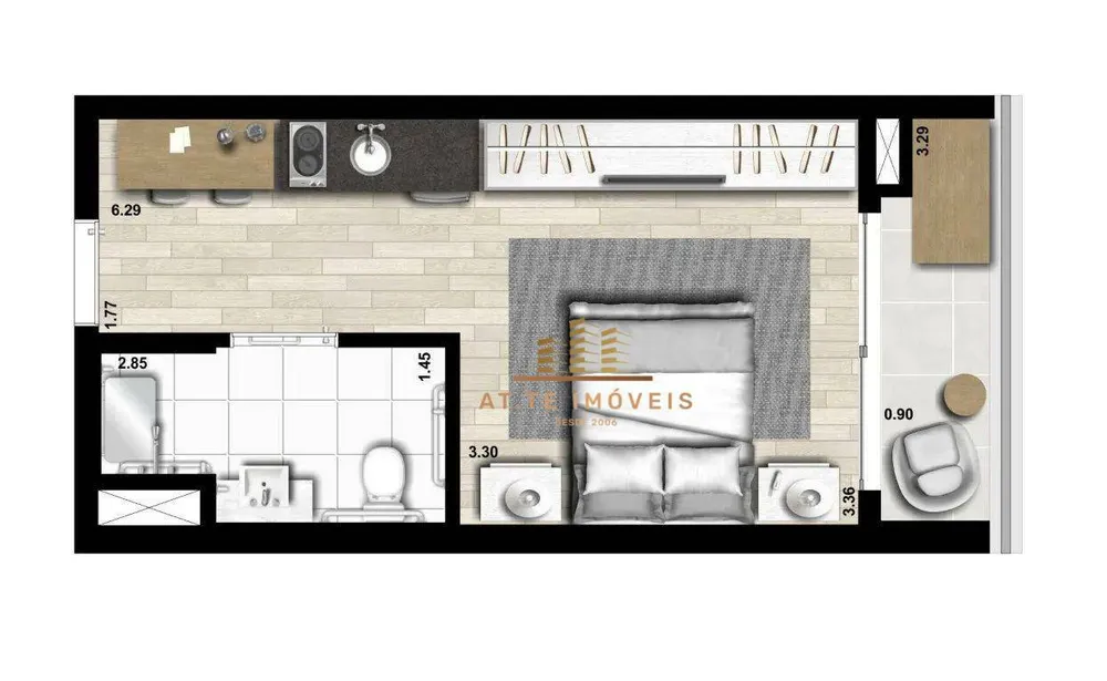 Apartamento, 1 quarto, 28 m² - Foto 16