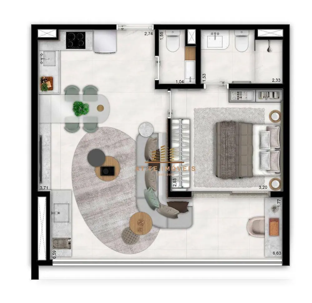 Apartamento, 1 quarto, 48 m² - Foto 4