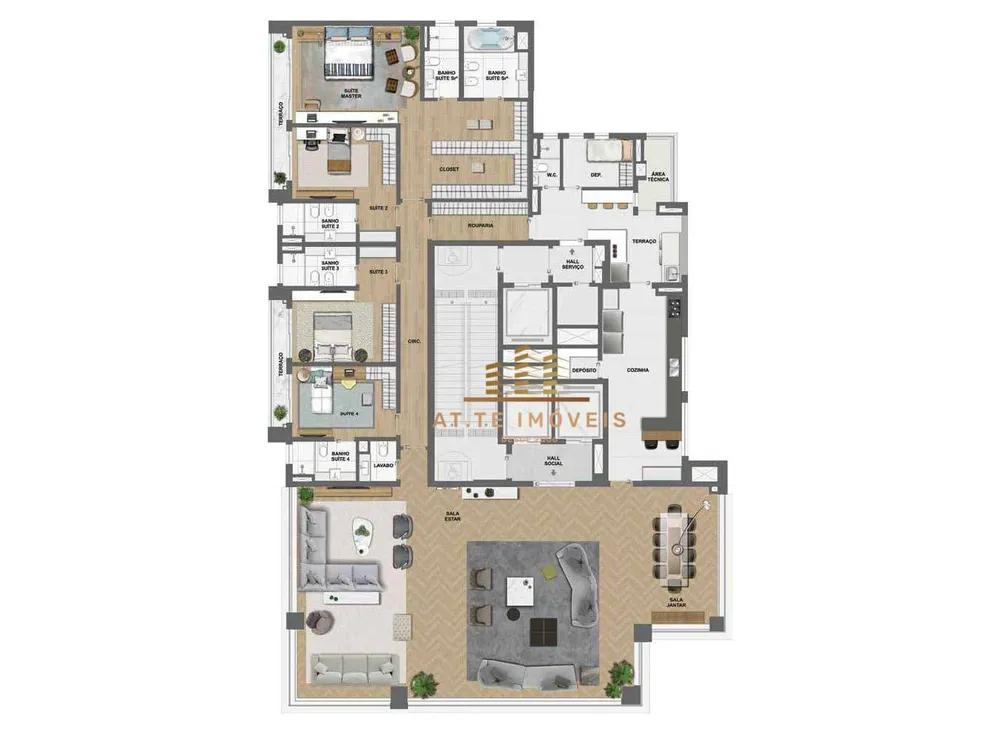 Apartamento, 4 quartos, 375 m² - Foto 8