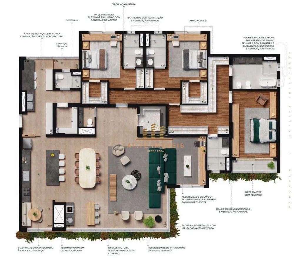 Apartamento, 4 quartos, 248 m² - Foto 3