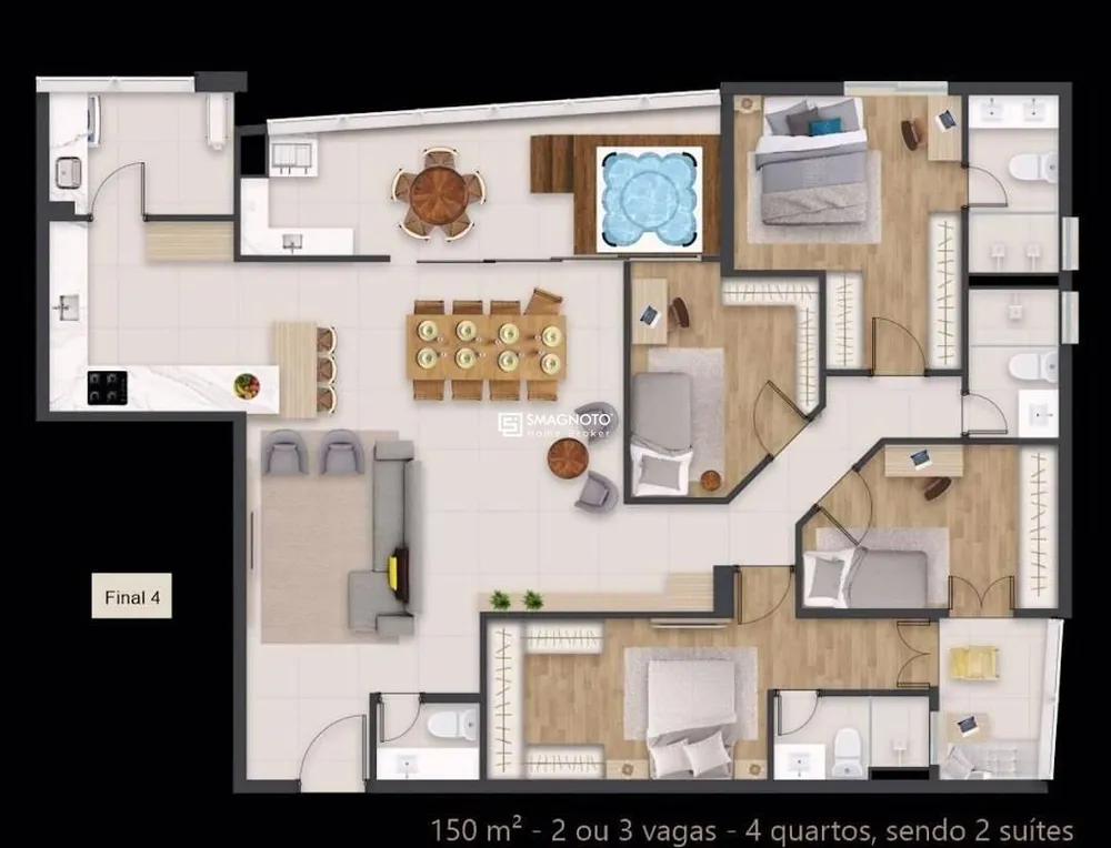 Apartamento, 3 quartos, 150 m² - Foto 10