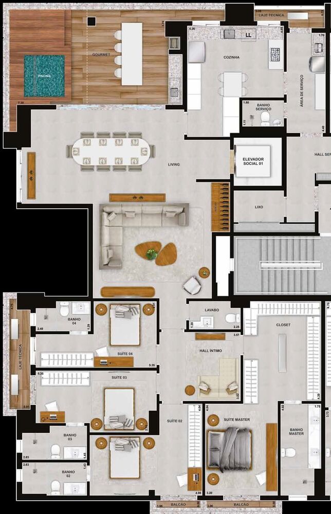 Apartamento, 4 quartos, 266 m² - Foto 8