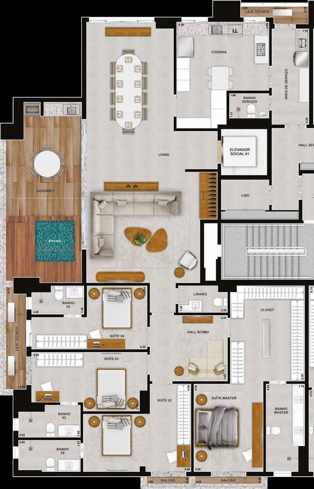 Apartamento, 4 quartos, 266 m² - Foto 5