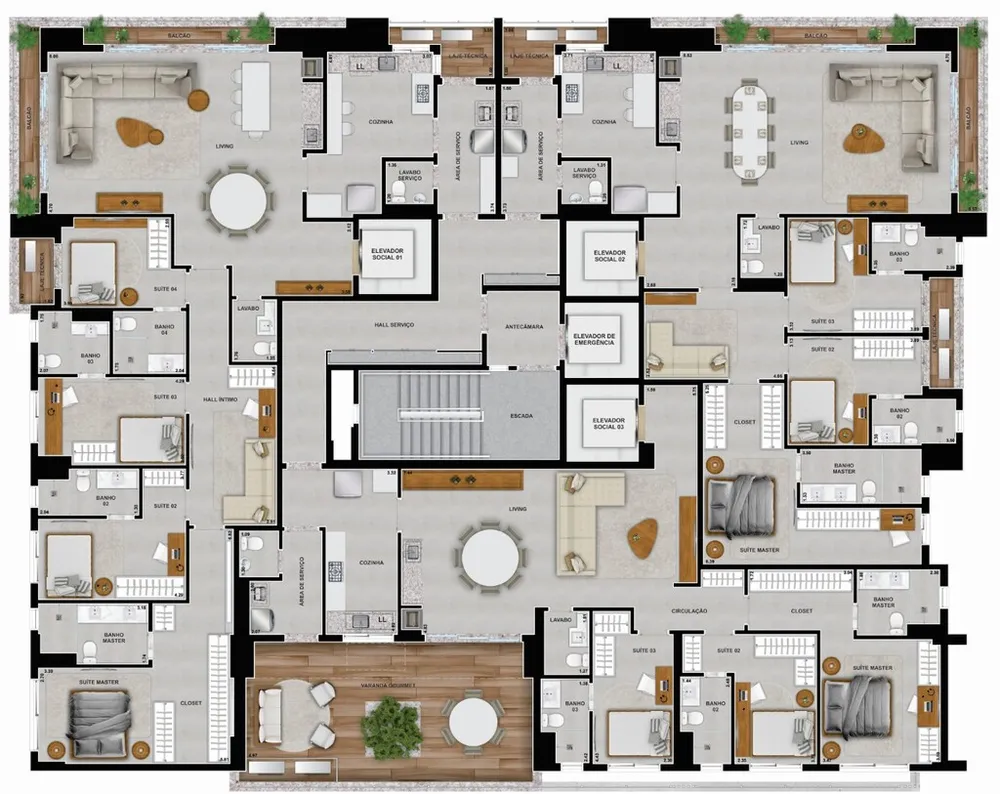 Apartamento, 4 quartos, 266 m² - Foto 40