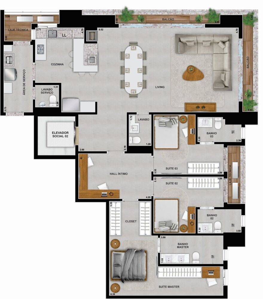 Apartamento, 4 quartos, 266 m² - Foto 19