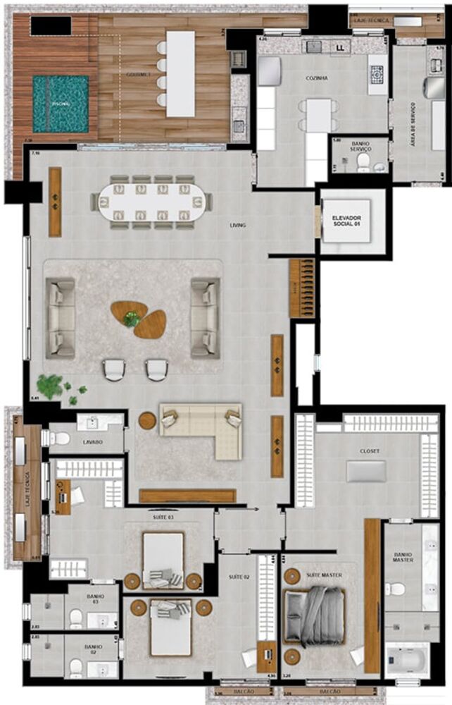 Apartamento, 4 quartos, 266 m² - Foto 23