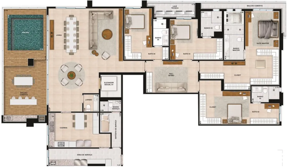 Apartamento, 4 quartos, 356 m² - Foto 11