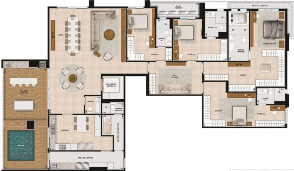 Apartamento, 4 quartos, 356 m² - Foto 7