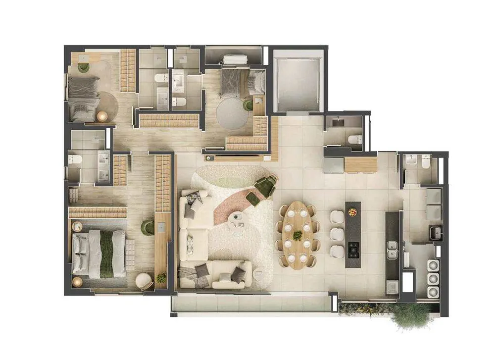 Apartamento, 3 quartos, 154 m² - Foto 1