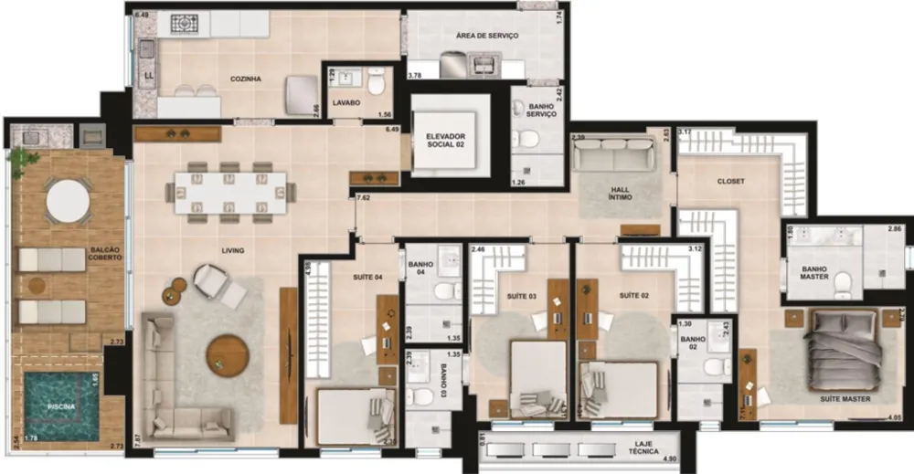 Apartamento, 3 quartos, 165 m² - Foto 16