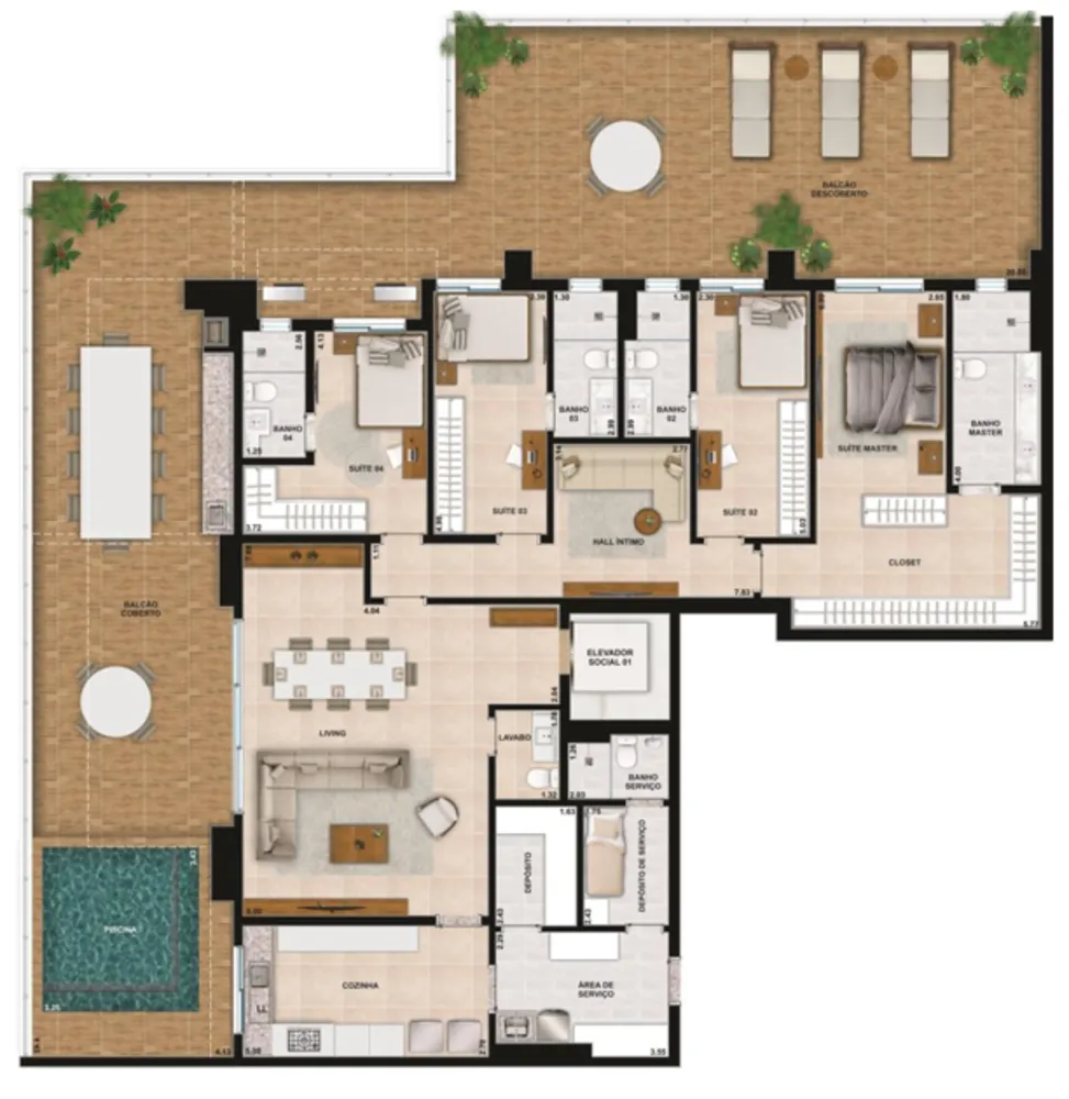 Apartamento, 3 quartos, 165 m² - Foto 17