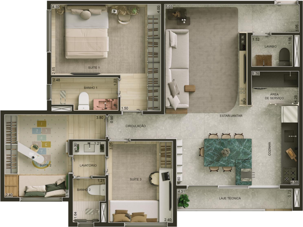 Apartamento, 3 quartos, 83 m² - Foto 6