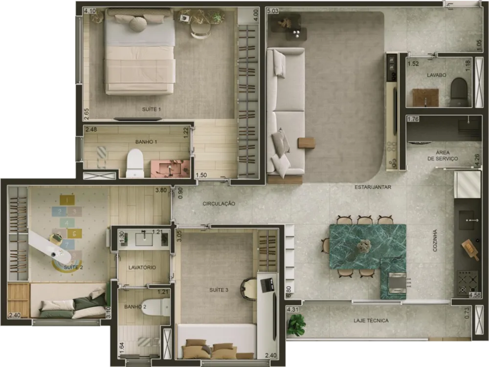 Apartamento, 3 quartos, 83 m² - Foto 35