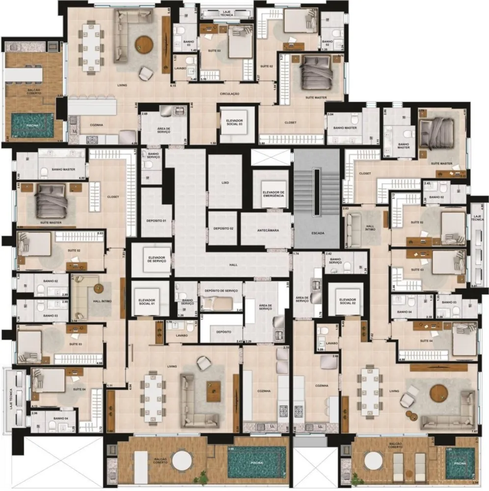 Apartamento, 4 quartos, 247 m² - Foto 10