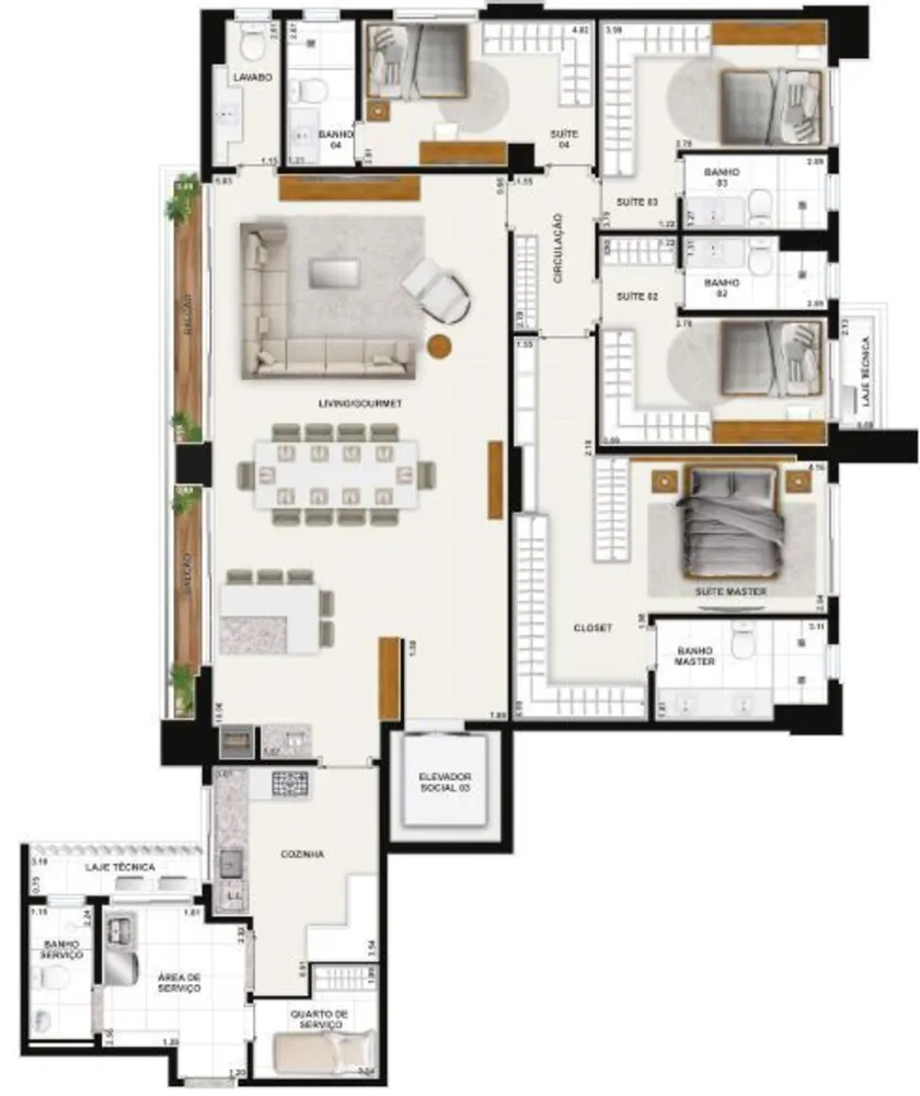 Apartamento, 4 quartos, 270 m² - Foto 10